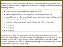 Explanation of Referrer spam
